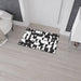 Customized Black and White Polyester Floor Mat for Stylish Home Décor