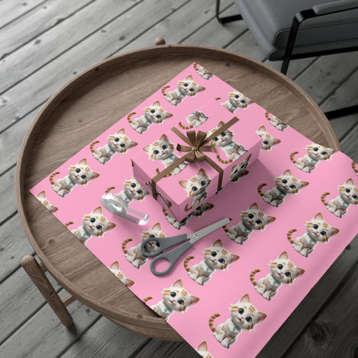 Meow Cat Christmas Gift Wrap Set - Luxury Eco-Friendly Paper with Matte & Satin Finishes