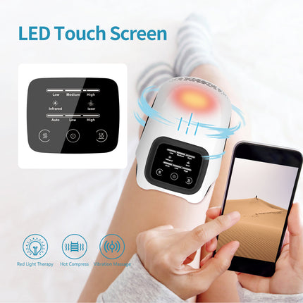 Knee Massager With Kneading Heating Infrared Vibration Rechargeable Pain Relief