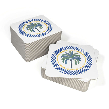 Tropical Palm Leaf Coasters - Set of 50 or 100 - Perfect for Parties & Home Decor