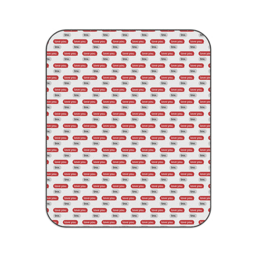 Maison d'Elite Valentine Text Luxury Mink Polyester Picnic Blanket