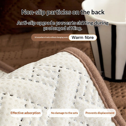 Peekaboo Studio Premium Non-Slip Striped Velvet Sofa Cushion, Stain-Re