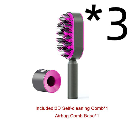 Self Cleaning Hair Brush For Women One-key Cleaning Hair Loss Airbag M