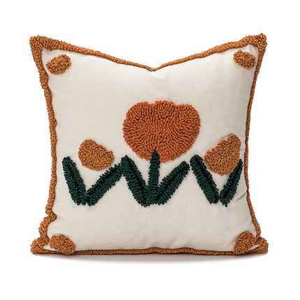 Loop Velvet Embroidered Sofa Cushion Cover