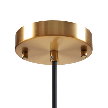 Room & Decor Bell Shaped Glass Pendant Light - Gold Finish, 13" Diamet