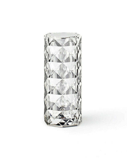 Nordic Crystal Lamp USB Table Lamps Bedroom Touch Dimming Atmosphere Diamond Night Light Rose Projector Lamp Decor