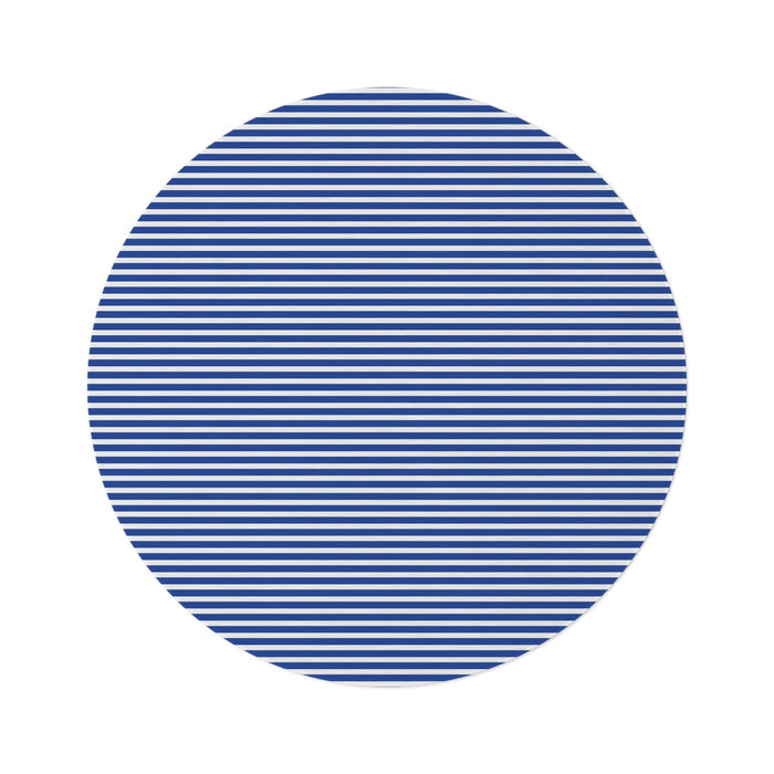 Maison d'Elite Stripe Round Rug - Fun, Bright Designs, 100% Polyester Chenille