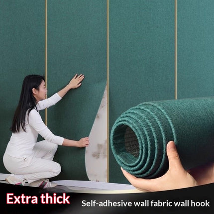 Peekaboo Studio Thickened Linen Texture Self-Adhesive Wallpaper
