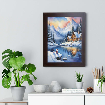 Sustainable Elegance: Eco-Friendly Fantasy Christmas Vertical Wall Art