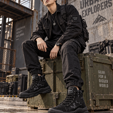 Men's High-Top Martin Boots — Non-Slip, Wear-Resistant Work Boot