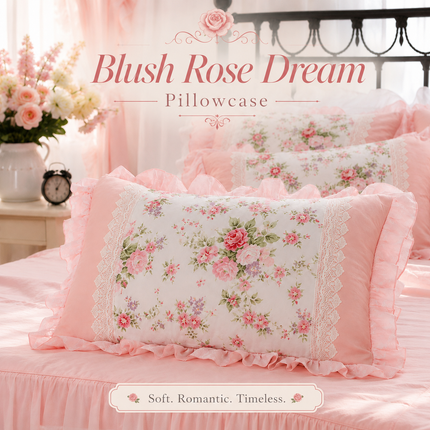 JullietteDream Luxury Ruffle Lace Pillow Cases, Pastoral Print, 2pcs Pillowcases 2pcs-pastoral-print-pillow-case-luxruy-ruffle-lace-pillow-cover-bedding-cushion-cases-home-decor-pillow-sham-satin-pillowcase Home Décor›Decorative Accents›Pillows, Cushions & Inserts›Pillow Cases