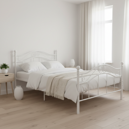 Peekaboo Studio Cozy Twin Bed with Soft Upholstered Headboard