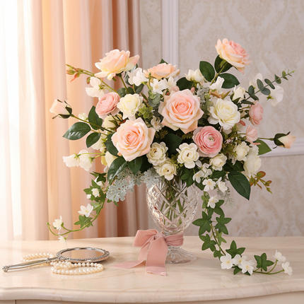 Peekaboo Studio Artificial Rose Flower - Realistic & Long-Lasting Deco