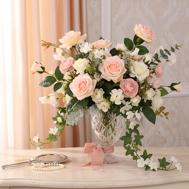 Peekaboo Studio Artificial Rose Flower - Realistic & Long-Lasting Deco