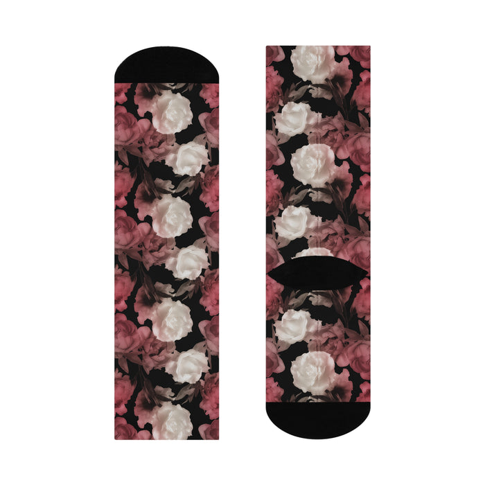 Cozy Chic Unisex Crew Socks with Eye-Catching Print - One-Size Fits All