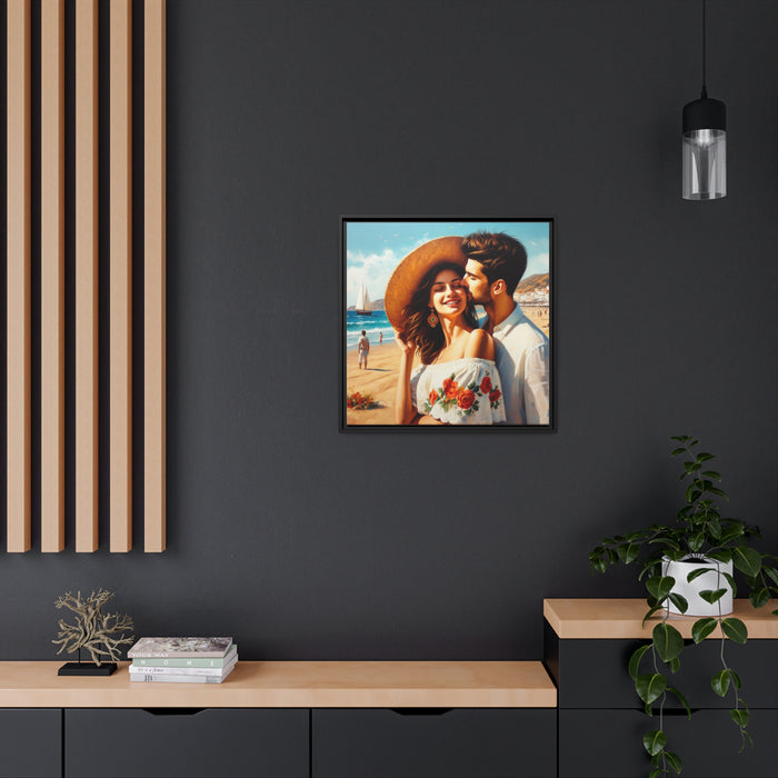 Elegant Love Duo: Premium Sustainable Canvas Art Print Collection