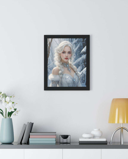 Winter Wonderland Puppy Framed Gaming Art - Sustainable Decor for Your Home