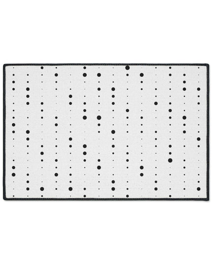 Stylish Non-Slip Black and White Polka Dot Area Rug for Modern Homes