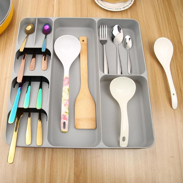 Space-Saving Cutlery Drawer Organizer for Efficient Kitchen Storage