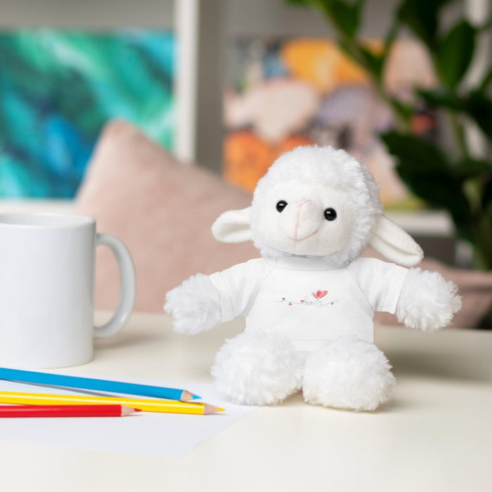 Customizable 8" Peekaboo Plush Animals for Valentine's Day with Personalizable Tees
