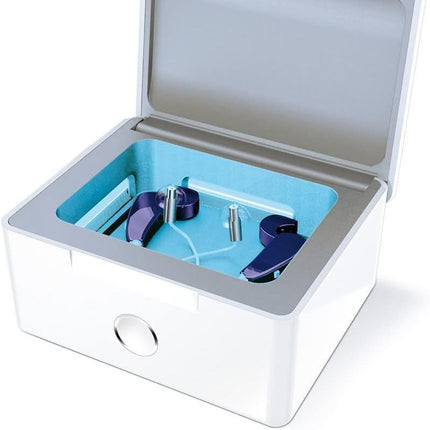 Hearing Aid UV Disinfection & Dehumidification Box — 7.5W, White | Très Elite
