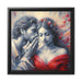 Sleek Matte Black "Whispering Valentine" Canvas Art for Contemporary Home Decor