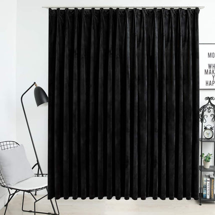 blackout curtain with hooks, velvet; blackout curtain with