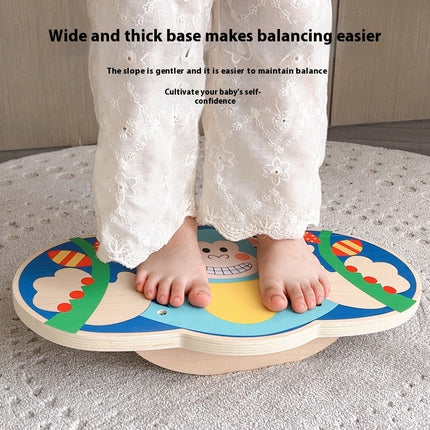 Wooden Balance Board For Children Educational Indoor Toy 42x24x3.5 Cm