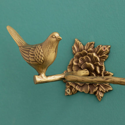 Copper Bird Curtain Tieback Hook | Left or Right