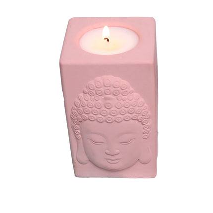 Cartoon Buddha Statue Candle Holder Silicone Mold Square For DIY Handmade