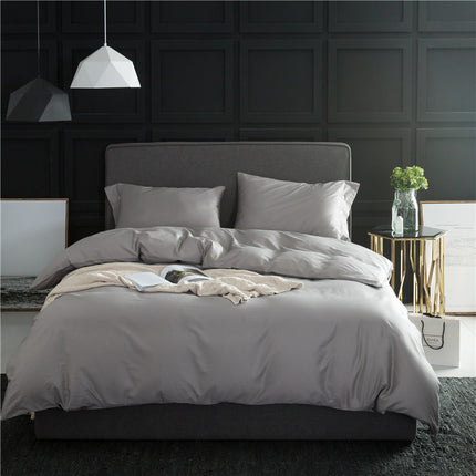 Pure color four-piece bedding