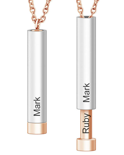 Customize Lovers Name Stainless Steel Necklace Remember Your Most Meaningful Phrase Word