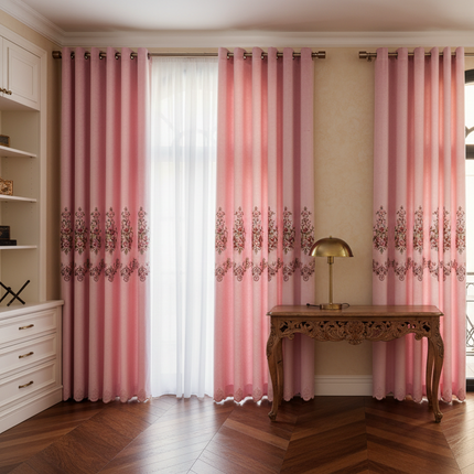 European-style Embroidered Curtain Velvet Embroidery