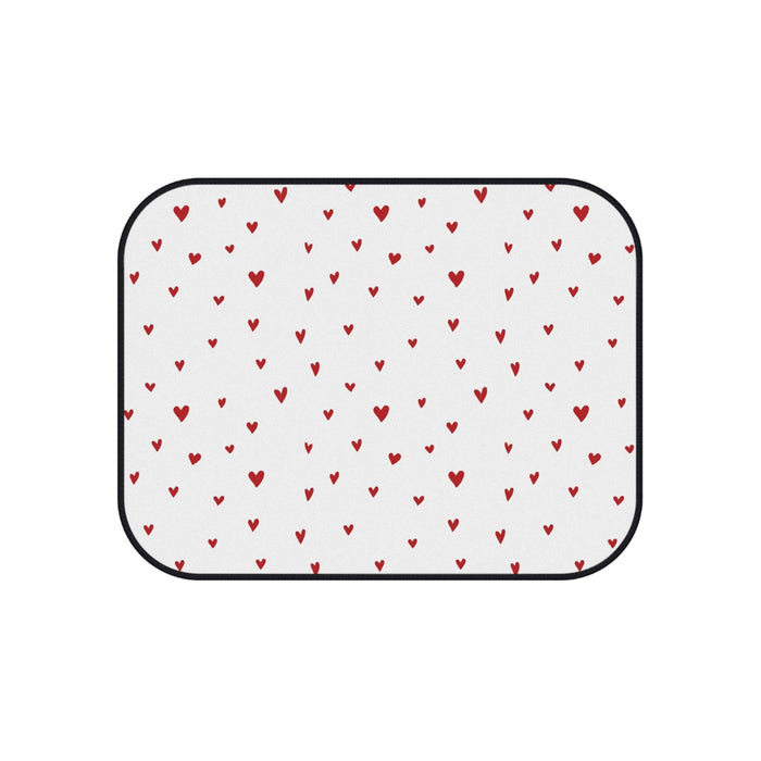 Luxury Custom Valentine Red Car Mats with Unique Artwork and Non-Slip Design