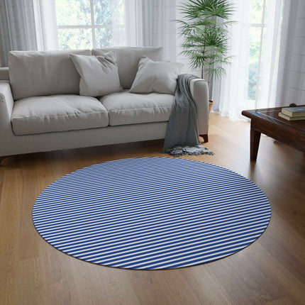 Vibrant Chenille Round Rug - Stylish Stripes and Fun Designs