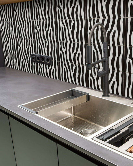 Zebra Chic City Lights Brick Stickers - Stylish Urban Home Decor Upgrade