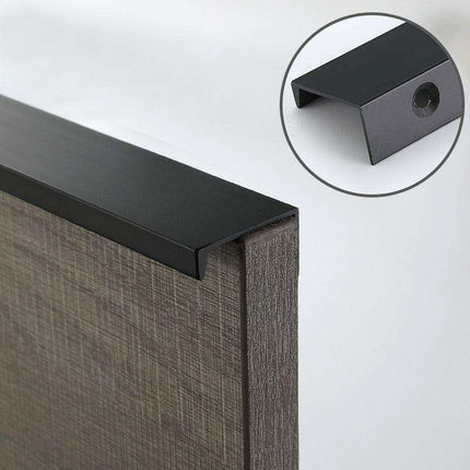 Sleek Modern Black Aluminum Drawer Pulls - Stylish Cabinet Handles