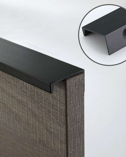 Sleek Modern Black Aluminum Drawer Pulls - Stylish Cabinet Handles