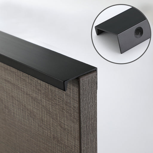 Elegant Modern Black Aluminum Alloy Cabinet Handles - Sleek and Stylish Door Pulls for Furniture