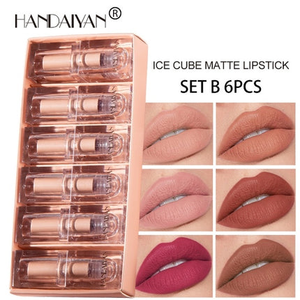 Peekaboo Studio Ice Lipstick Set of 6 - Long-lasting, Vibrant Colors