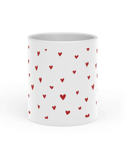 Elegant Heart-Shaped Ceramic Coffee Mug with Luxurious Duraglaze Finish