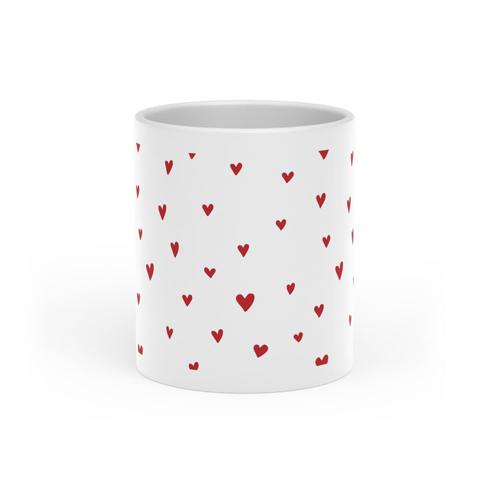 Elite Heart-Shaped Ceramic Mug with Dazzling Duraglaze Finish