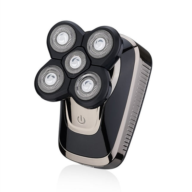 Rechargeable Electric Beard Trimmer With Rotary 3 Blade Head Washable