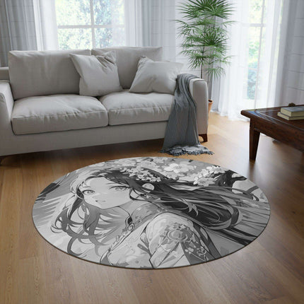 Fantasy Anime Round Carpet - Vibrant Designs, Luxurious Chenille