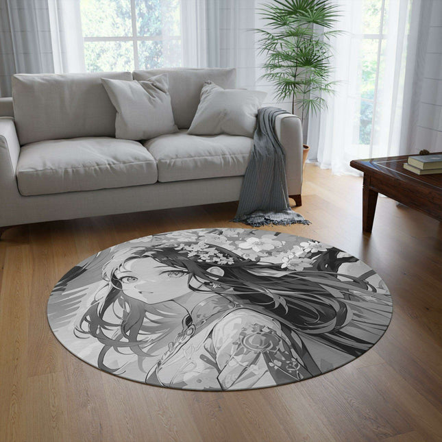 Fantasy Anime Round Carpet - Vibrant Designs, Luxurious Chenille