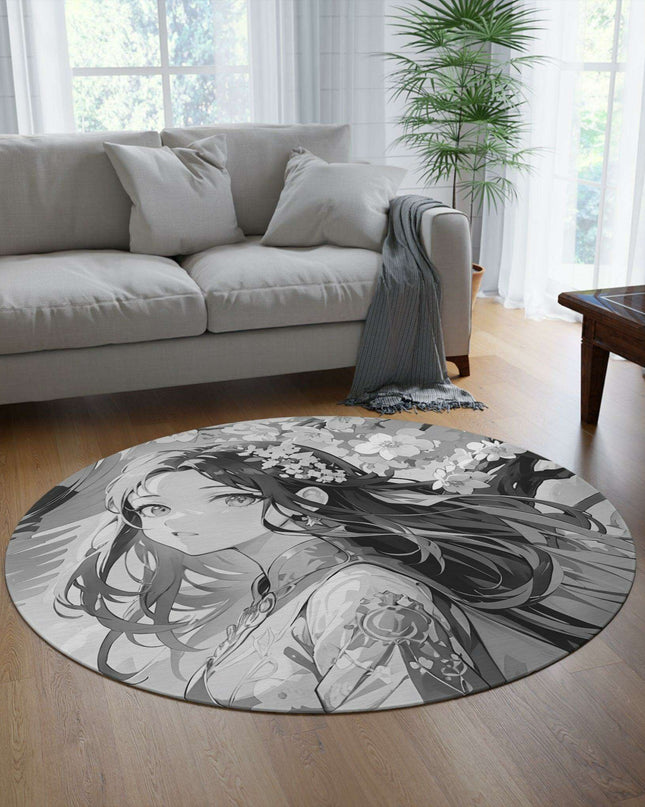 Fantasy Anime Round Carpet - Vibrant Designs, Luxurious Chenille