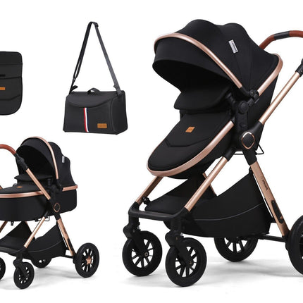 Peekaboo Studio 3-in-1 Pram & Pushchair Stroller with Sleeping Basket,