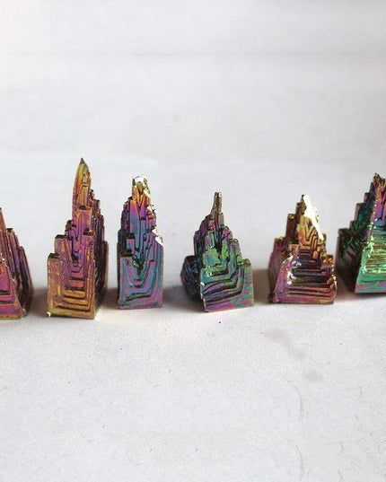 Enchanting Green Bismuth Pyramid: A Natural Treasure of Radiance
