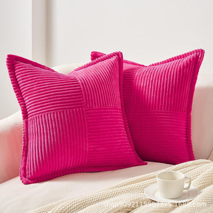 Corduroy Pillow Covers Super Soft Boho Striped Pillow Covers Broadside
