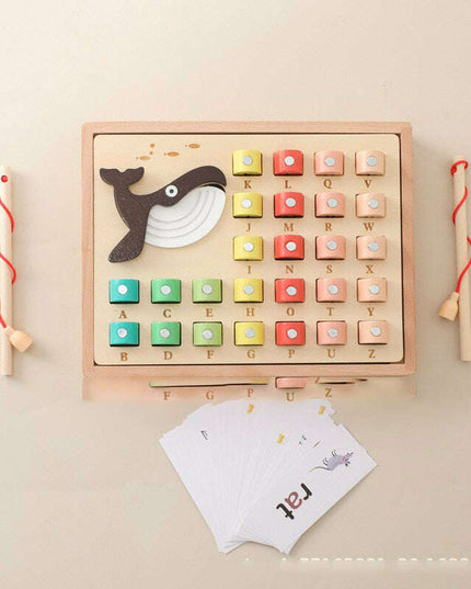 Learn & Catch: Interactive Wooden Fishing Puzzle